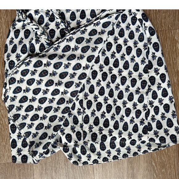 MISA Paisley Wrap Dress With Braided Belt Layered Balloon Sleeves Boho Style‎ S - Picture 7 of 9